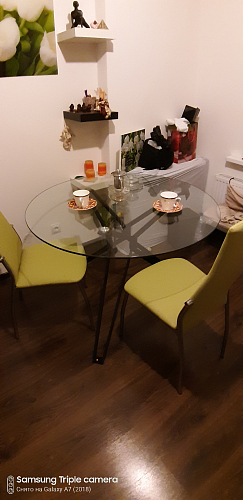 Стол обеденный Veneto D110 прозрачный фото покупателя 3